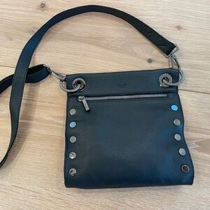 Hammitt Tony Medium Black Leather Gunmetal Accents